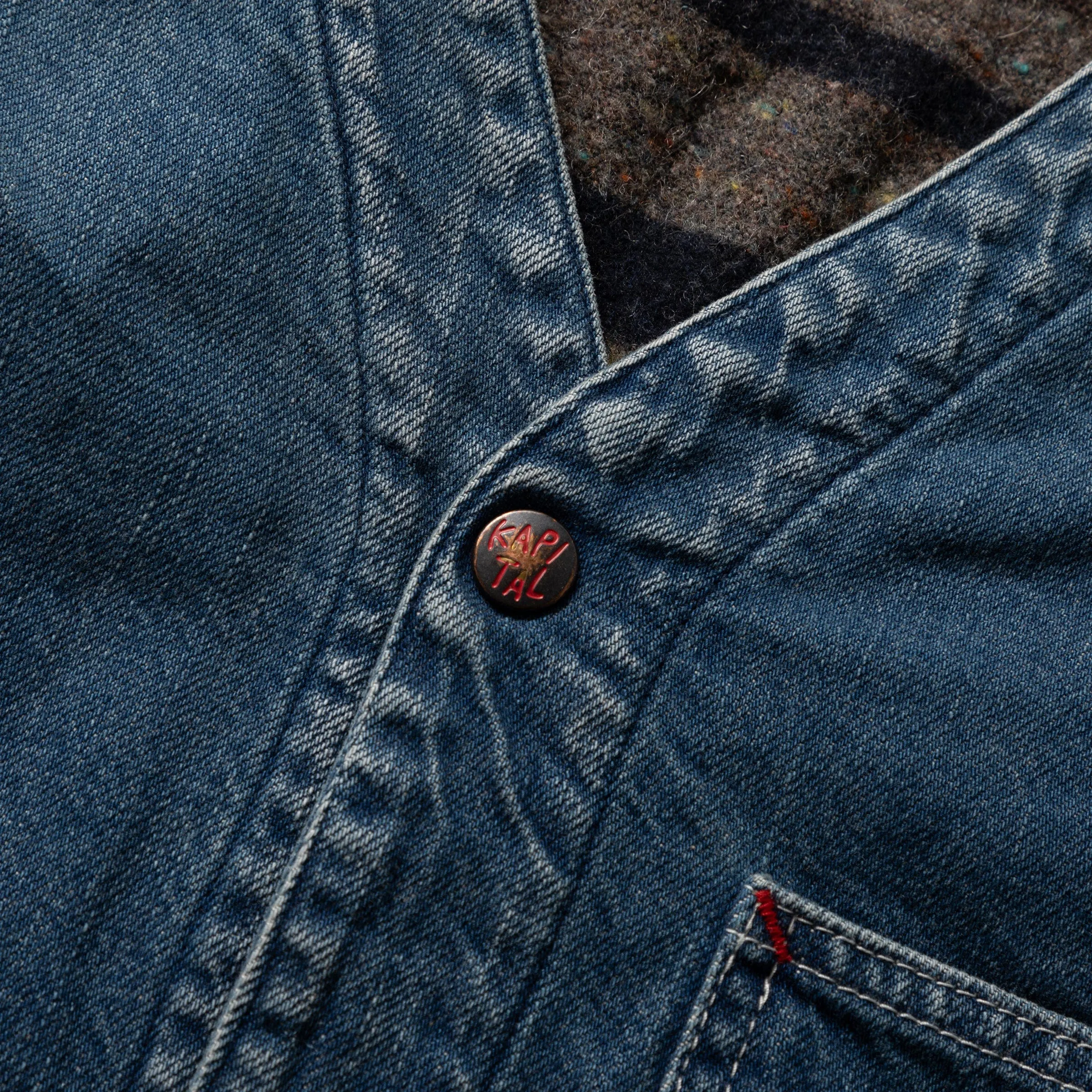 11.5OZ DENIM RAINBOWY LINING RAILROAD JACKET