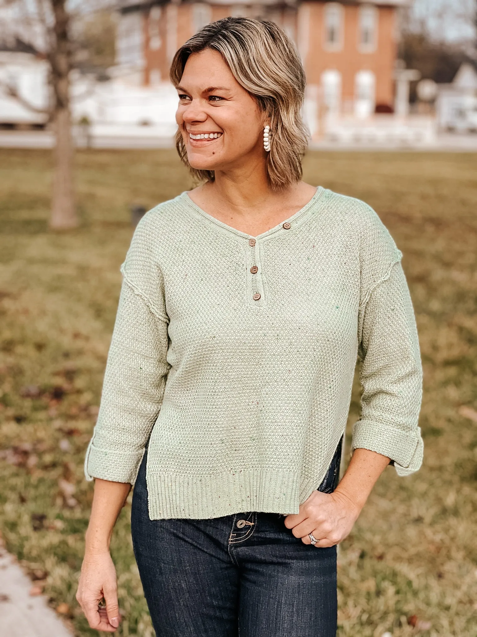 Drop Shoulder Sweater
