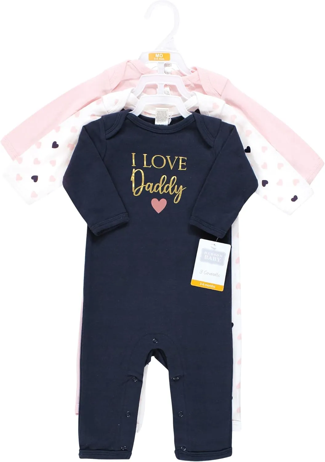 Hudson Baby baby-girls Cotton Coveralls