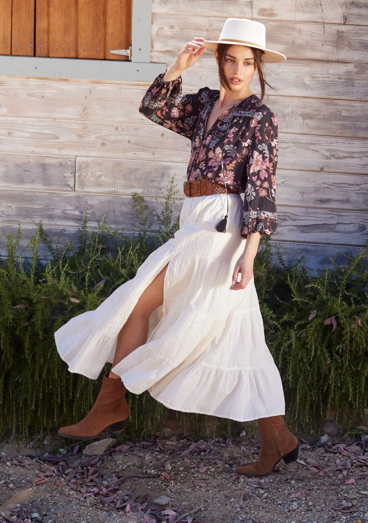 Molly Embroidered Maxi Skirt
