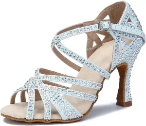 Purple Wedding Dance Shoes - Ballroom Heels for Salsa/Latin Parties (9CM/3.54")