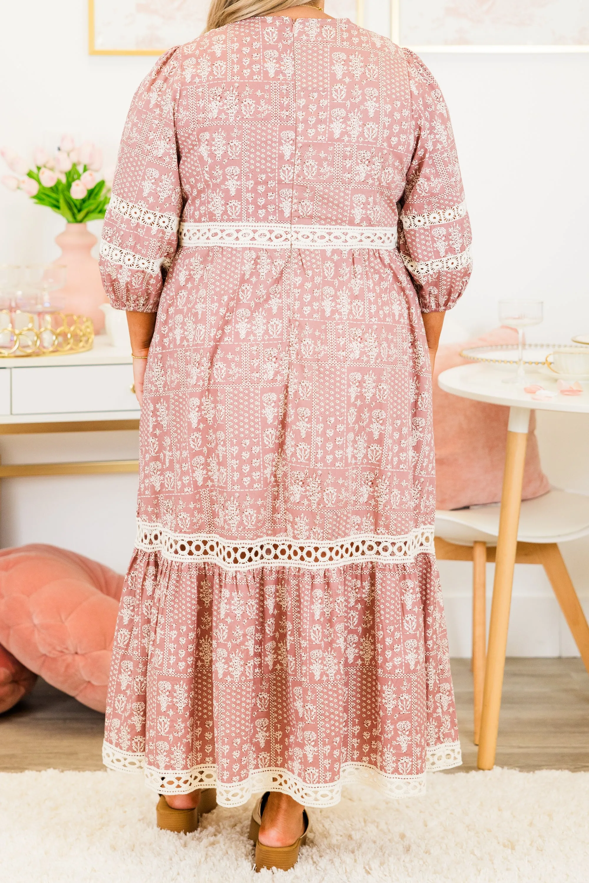 Radiant Blossoms Dress, Pink