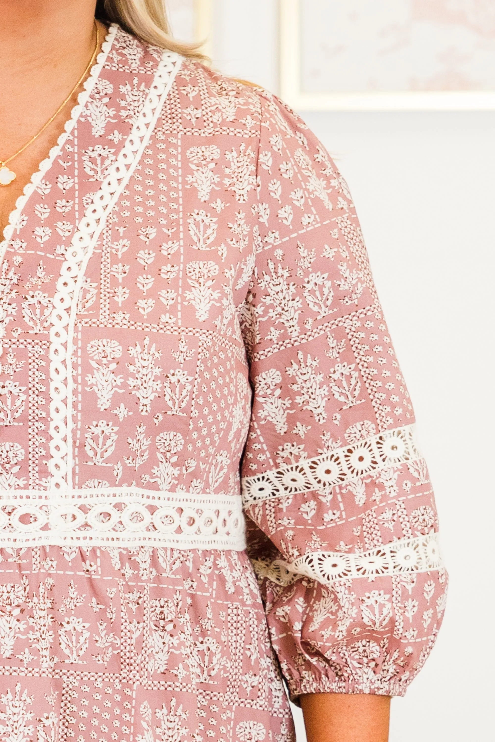Radiant Blossoms Dress, Pink