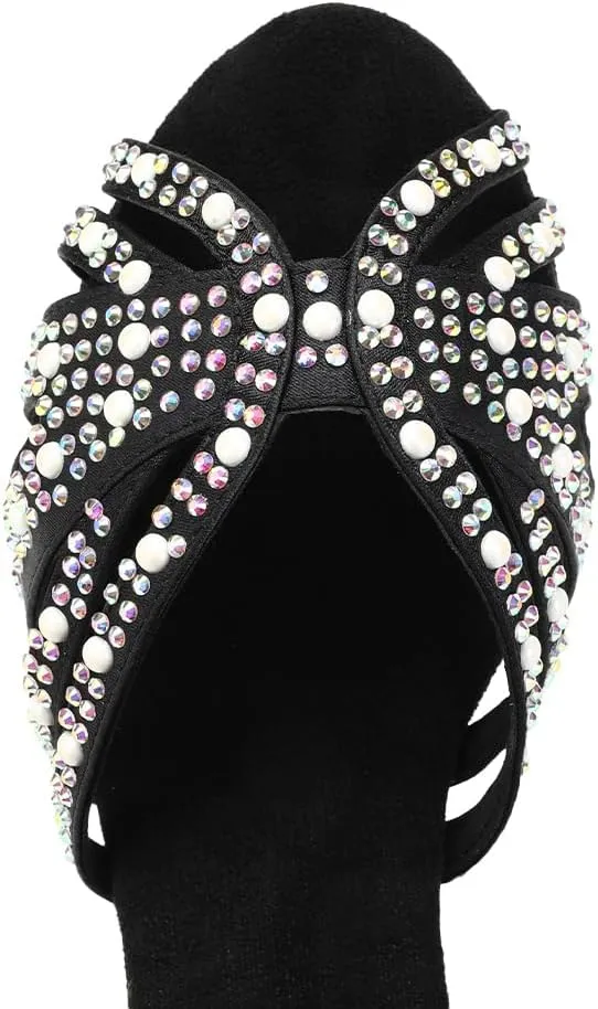 SWDZM Rhinestones Ballroom Dance Shoes Women Sparkling Latin Salsa Practice Dancing Shoes