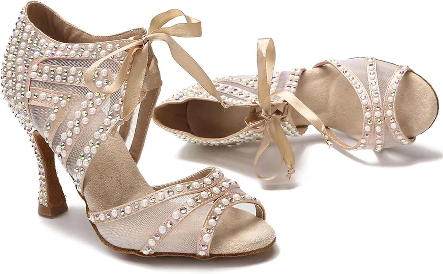 Tango/Rumba Training Sandals - Ballroom Sexy High Heels (9CM/3.54")