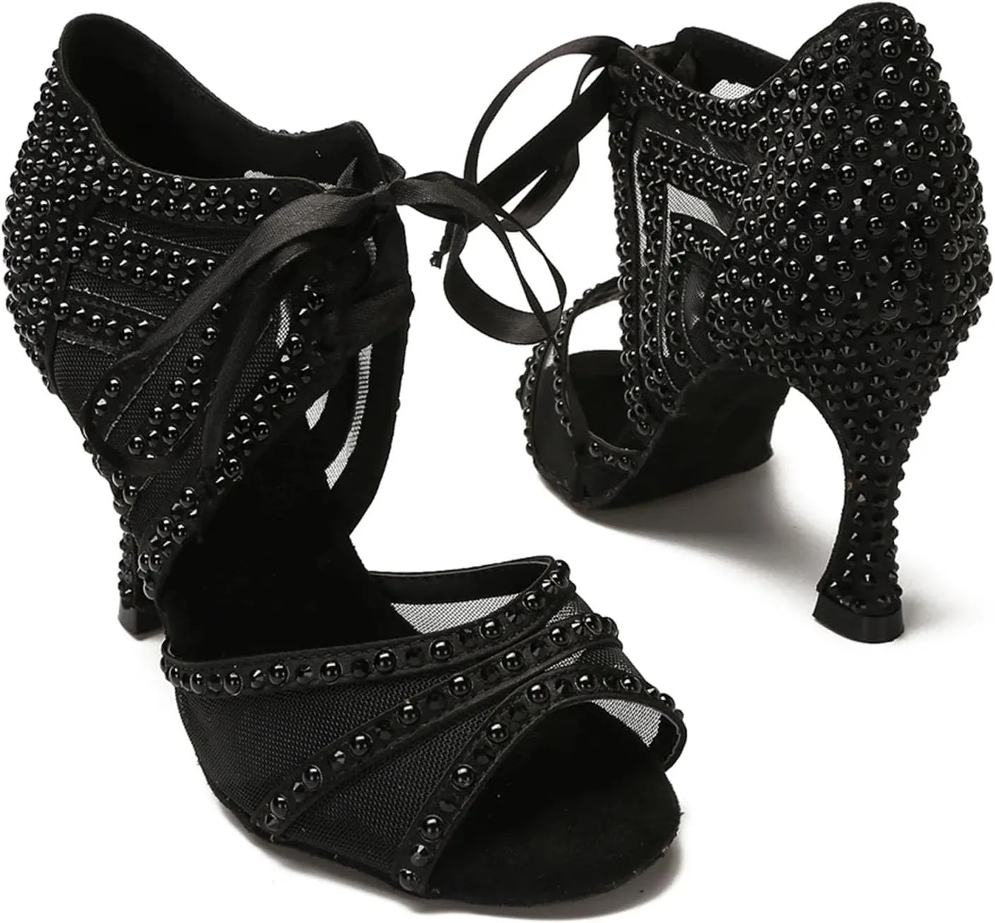 Tango/Rumba Training Sandals - Ballroom Sexy High Heels (9CM/3.54")