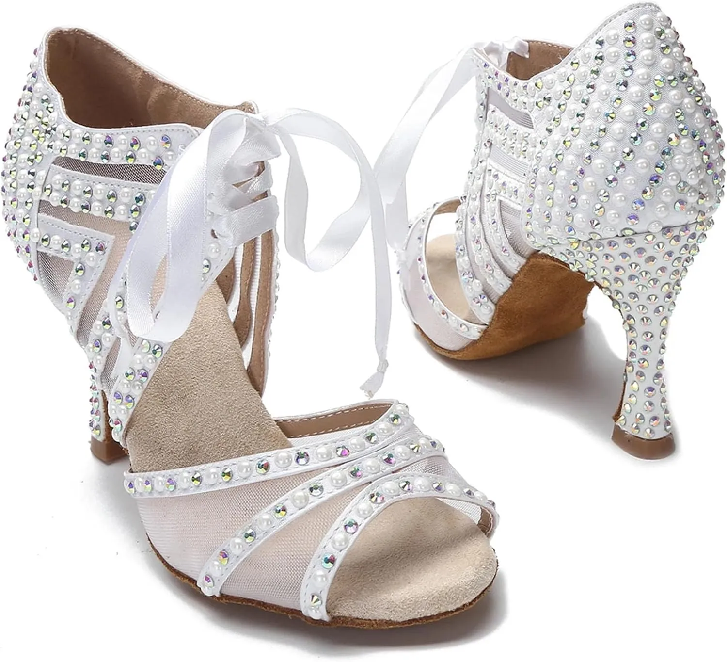 Tango/Rumba Training Sandals - Ballroom Sexy High Heels (9CM/3.54")