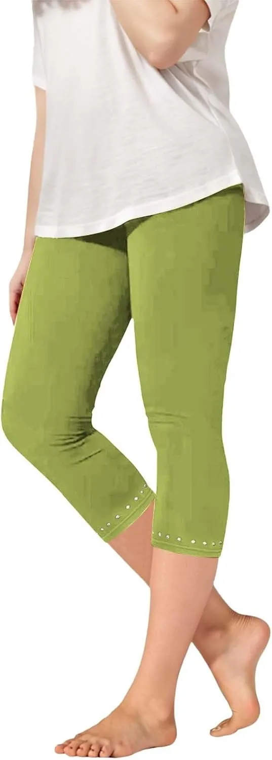 Teen Girls Long Leggings Stretchy Gym Workout Yoga Leggings with Pockets Kids Girls Stretchy High Waist Tights Bottoms