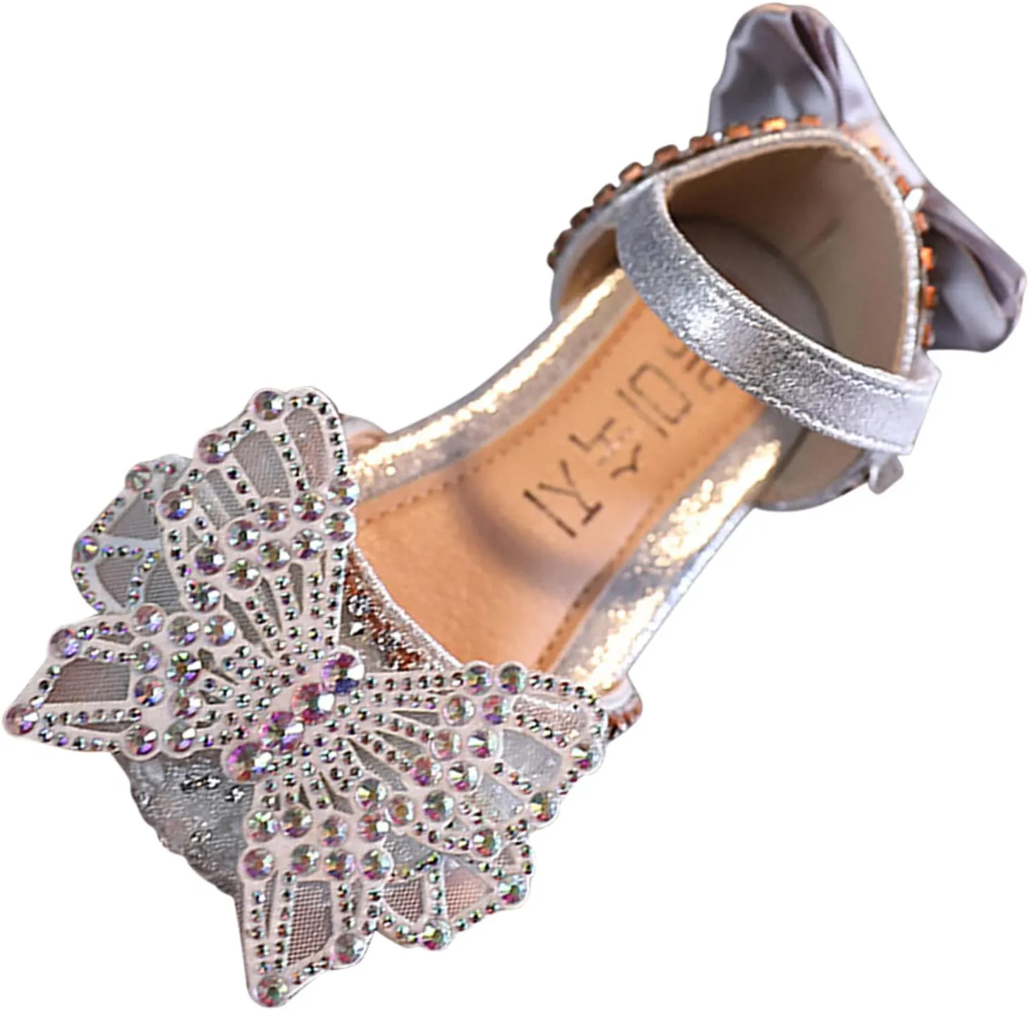 Toddler Shoes Girls Winter Shoes Princess Dress Performance Shoes Silk Bow Mesh Bow Light and Comfortable