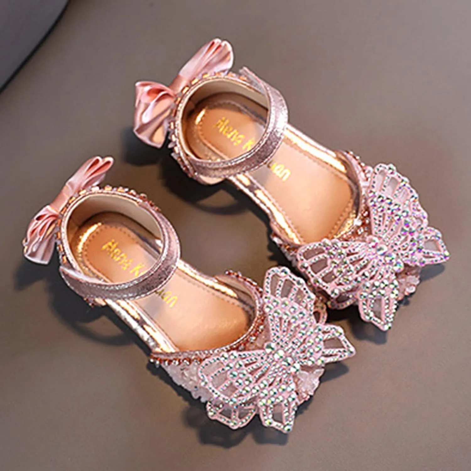 Toddler Shoes Girls Winter Shoes Princess Dress Performance Shoes Silk Bow Mesh Bow Light and Comfortable