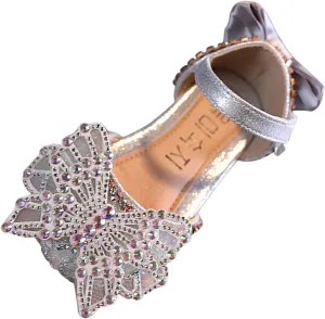 Toddler Shoes Girls Winter Shoes Princess Dress Performance Shoes Silk Bow Mesh Bow Light and Comfortable