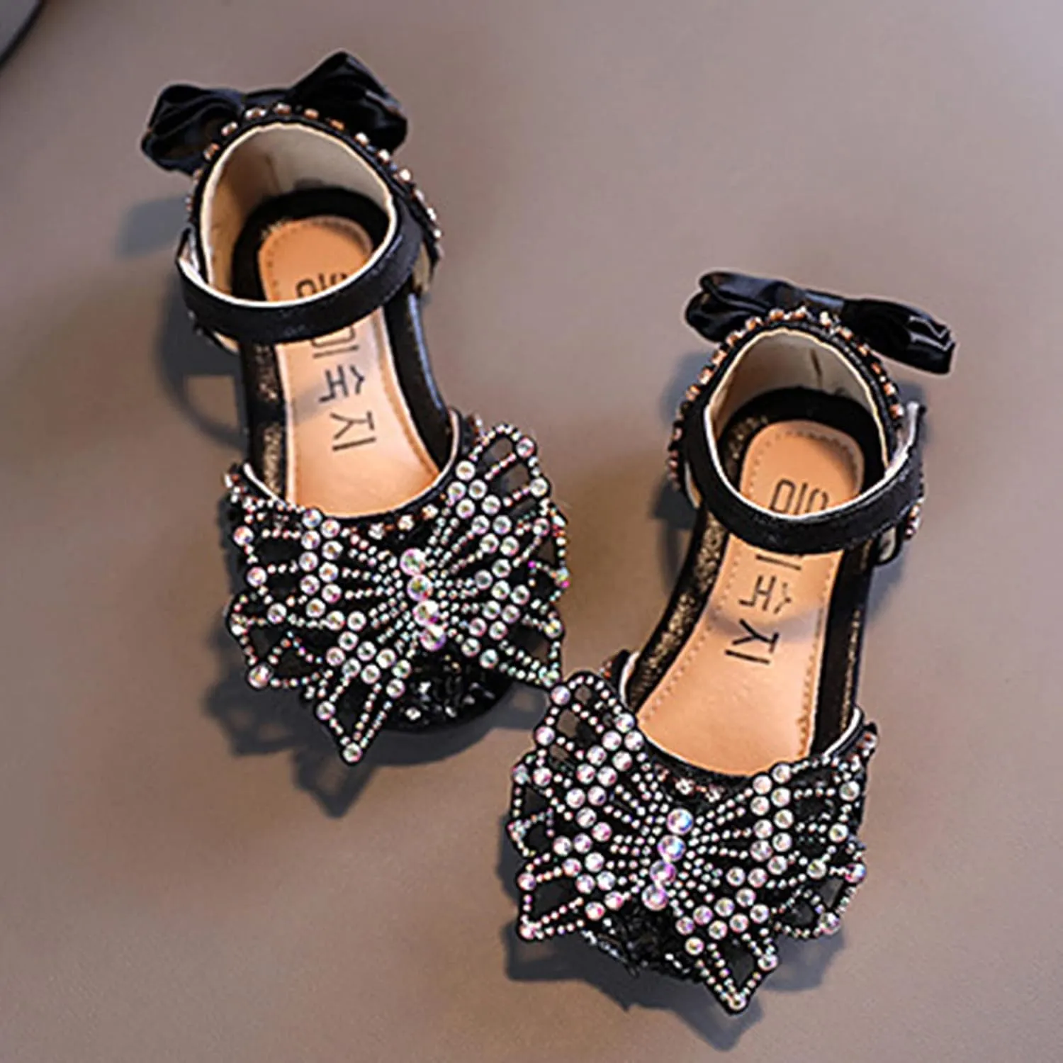 Toddler Shoes Girls Winter Shoes Princess Dress Performance Shoes Silk Bow Mesh Bow Light and Comfortable