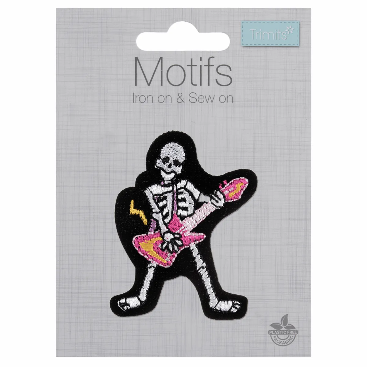 Trimits Iron-On/Sew On Motif Patch - Skeleton