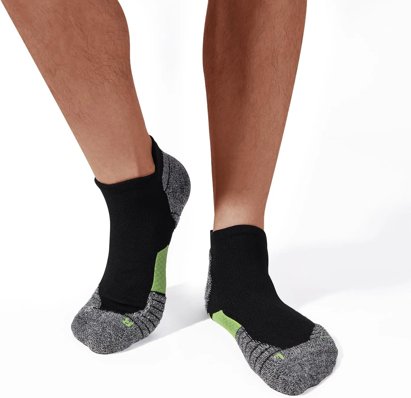 WANDER Men's Athletic Running Socks 7 Pairs Thick Cushion Ankle Socks for Men Sport Low Cut Socks 6-9/10-12/12-14